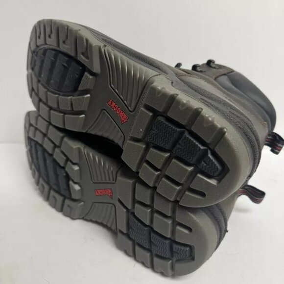 Rocky Men Comp Toe Work Boot Brown Size 10 M